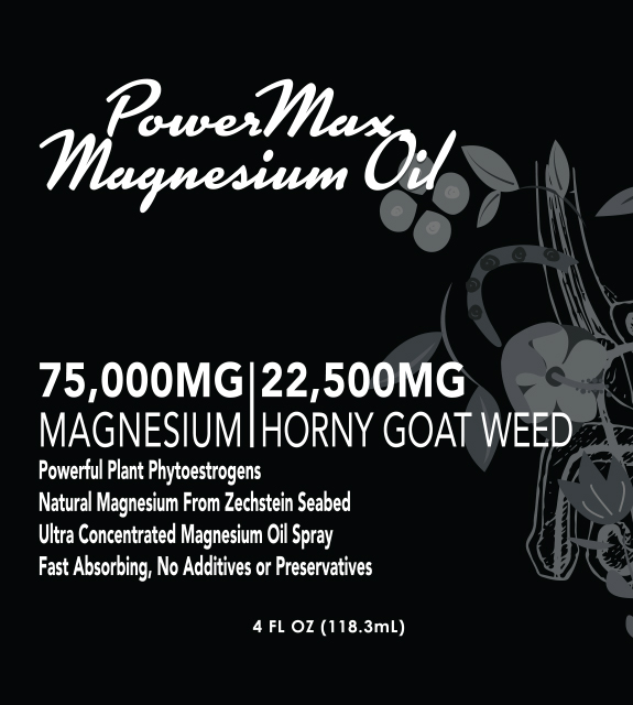 PowerMax Magnesium Oil Front Label