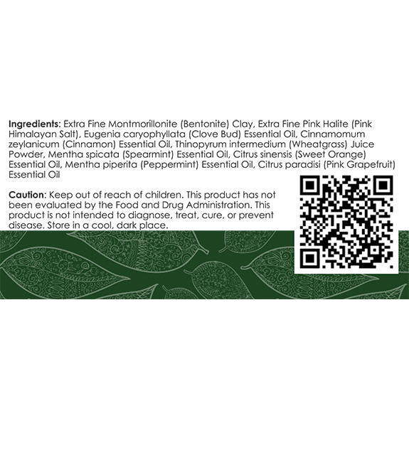 Fresh Tooth Powder Back Label
