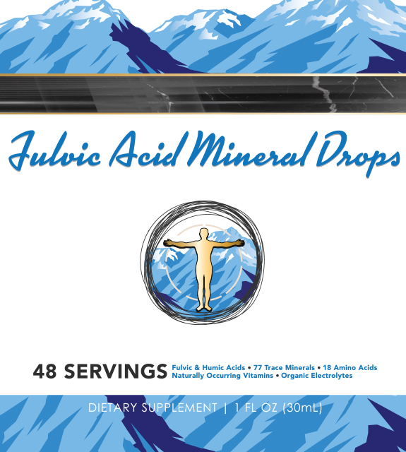 Fulvic Acid Mineral Drops Front Label