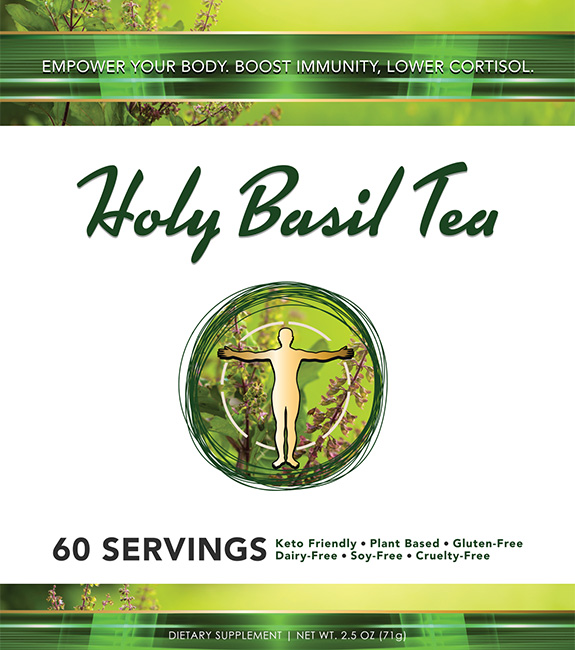 Holy Basil Tea Front Label