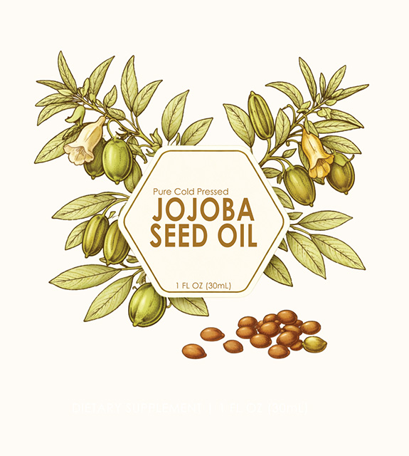 Jojoba Oil Front Label