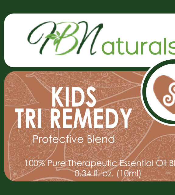 Kids Tri Remedy Essential Oil Blend Front Label