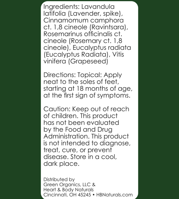 Kids Tri Remedy Essential Oil Blend Back Label