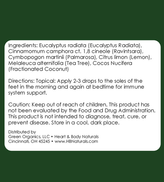 Kids Wellness Essential Oil Blend Back Label