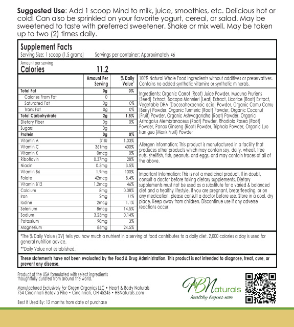 Mind Back Label