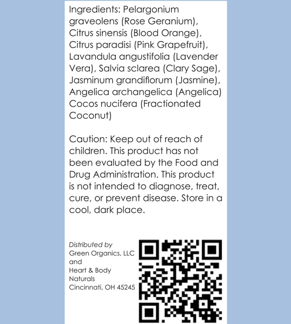 Moon Essential Oil Blend Back Label