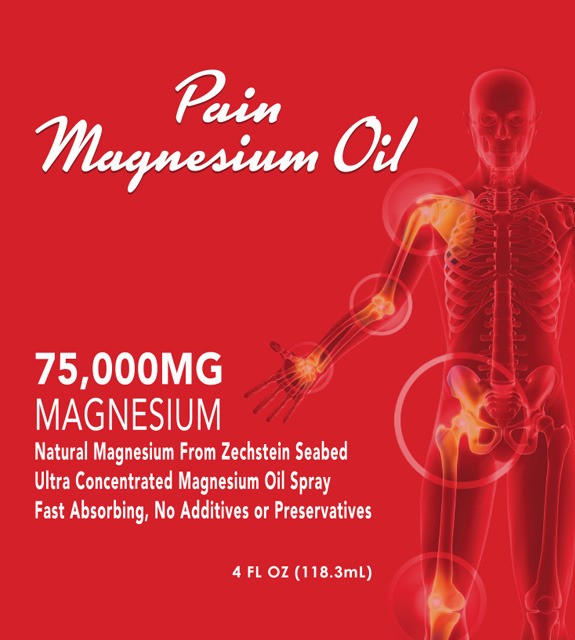 Pain Magnesium Oil Front Label