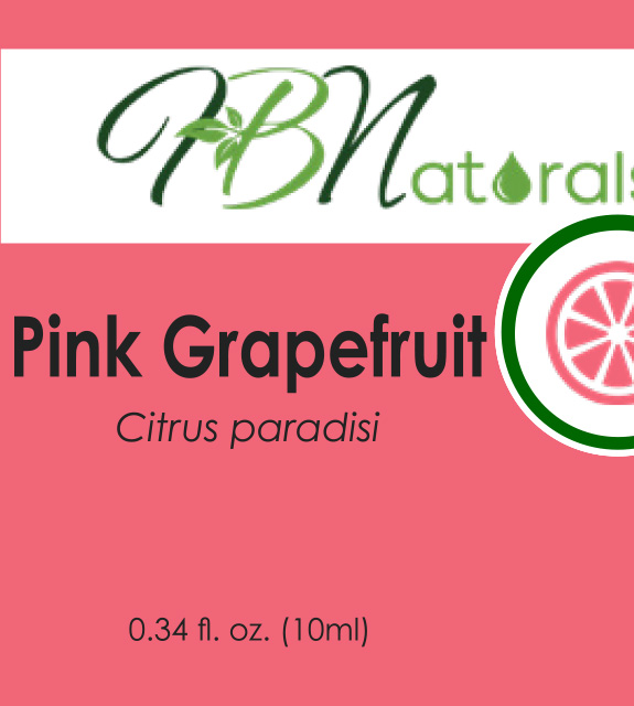 Pink Grapefruit Essential Oil Front Label