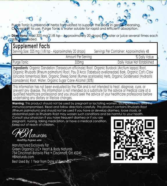 Purge Tonic Back Label