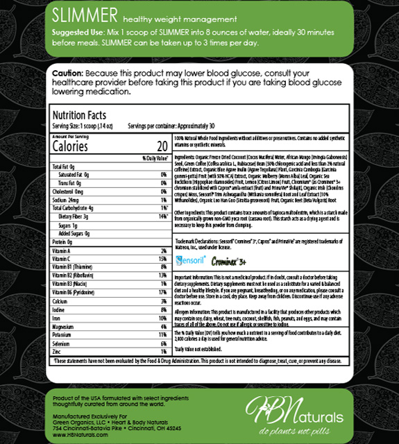 Slimmer Max Back Label