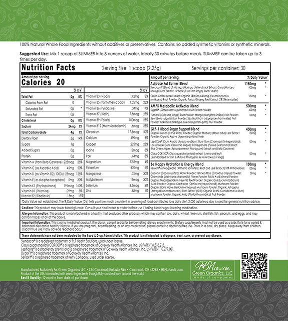 Slimmer Pro Back Label