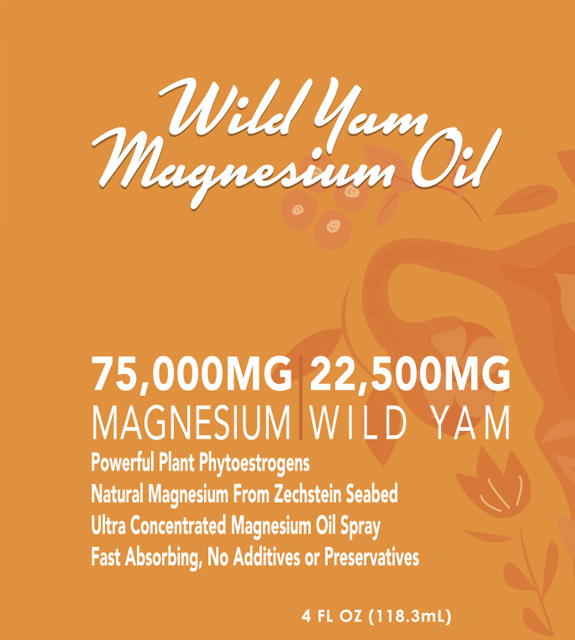 Wild Yam Magnesium Oil Front Label