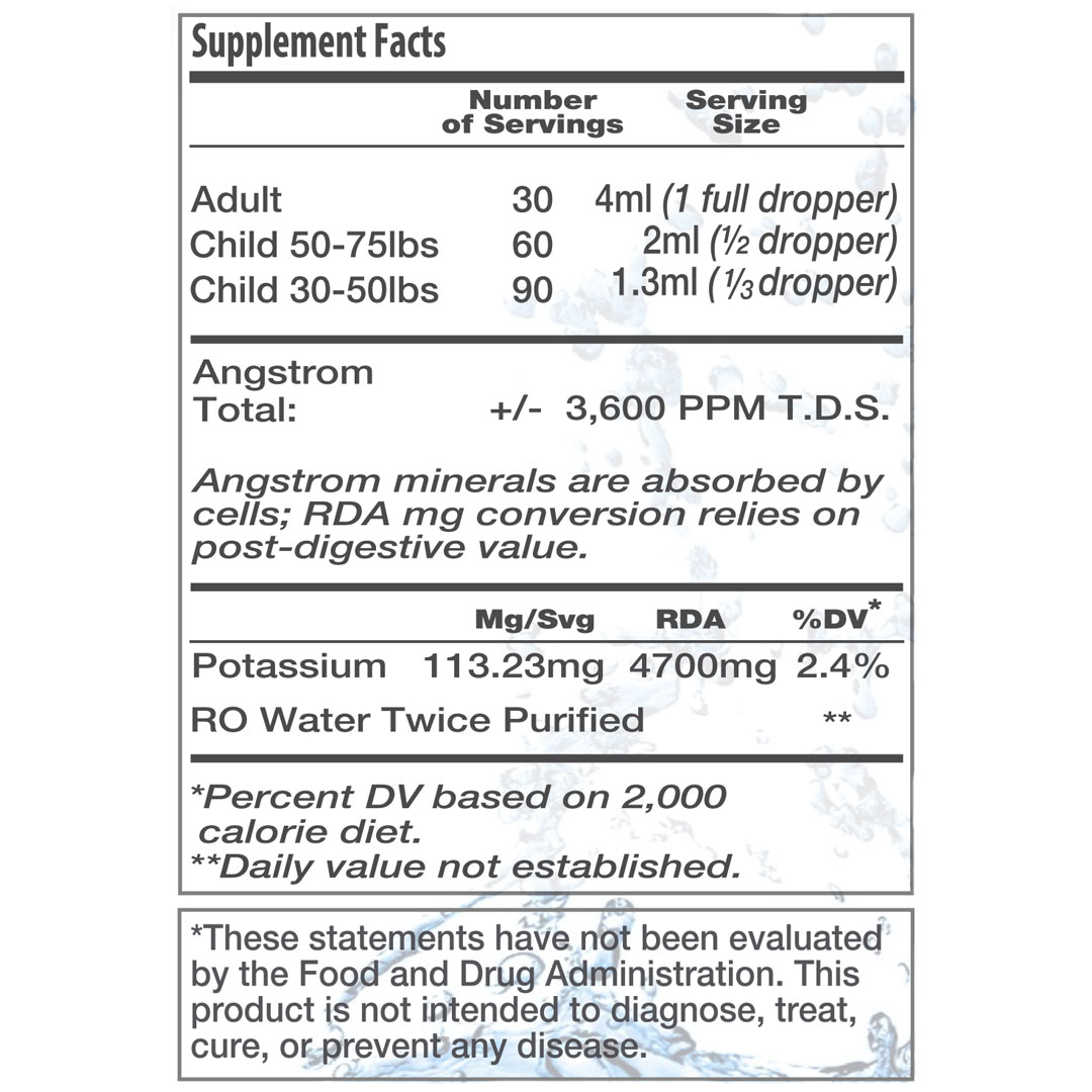 Potassium beAlkaline Nutrition Information